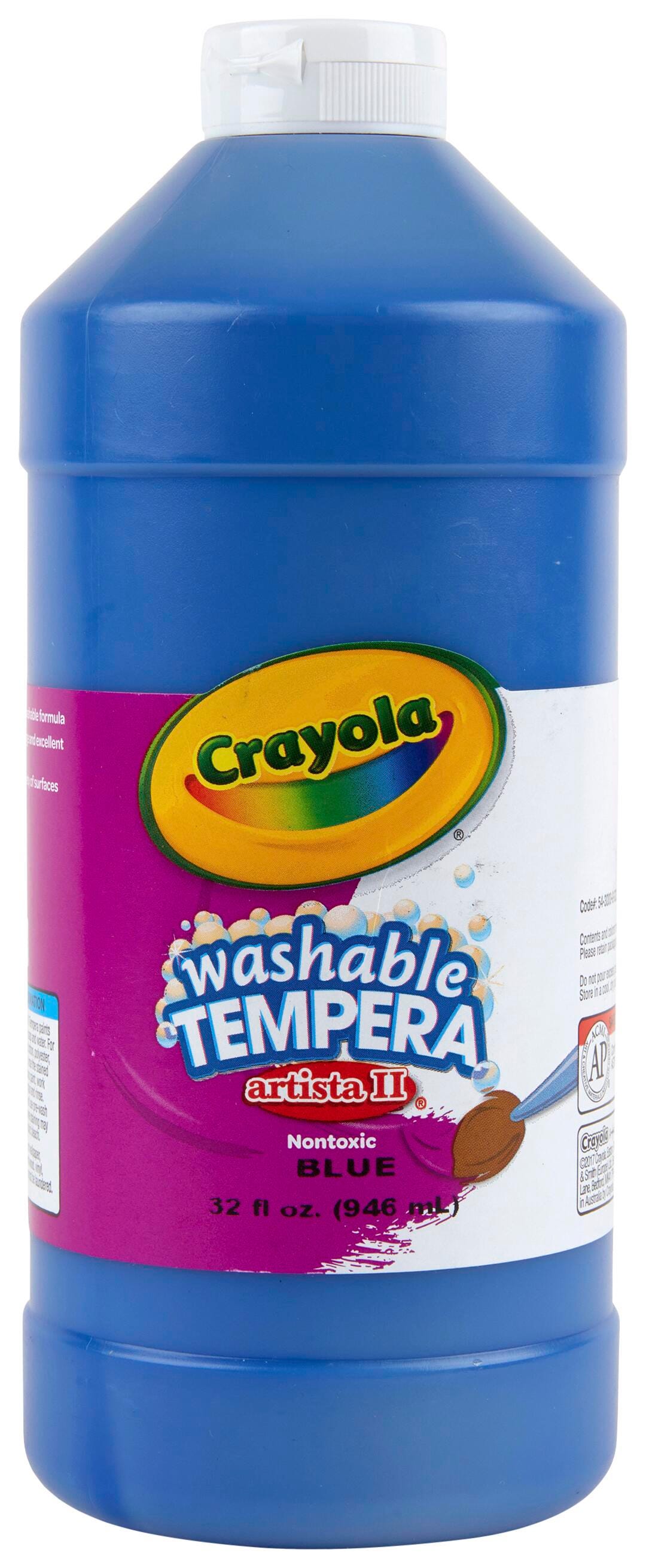Crayola Artista II Washable Tempera Paint, Quart, Blue
